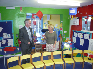 Alex Attwood MLA visits pre-school at BWC